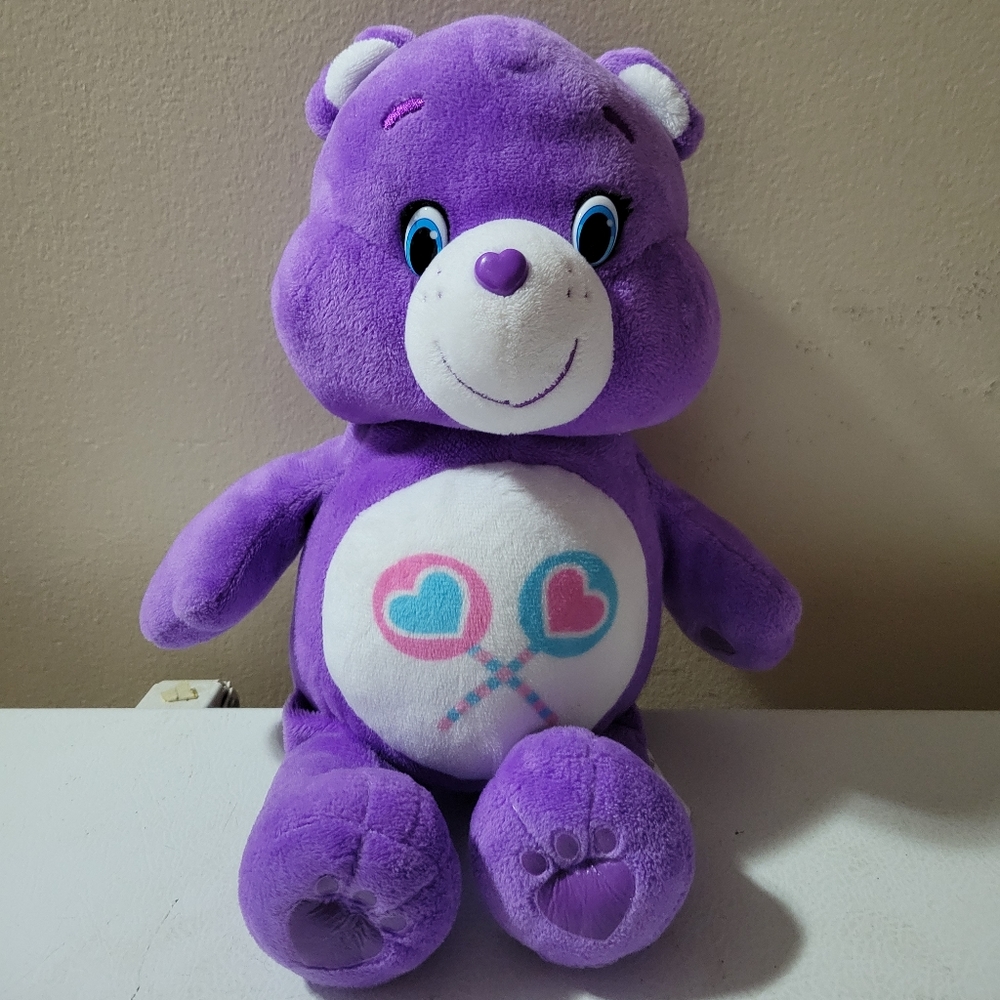 Care Bears Share Bear Purple Lollipop Plush Toy